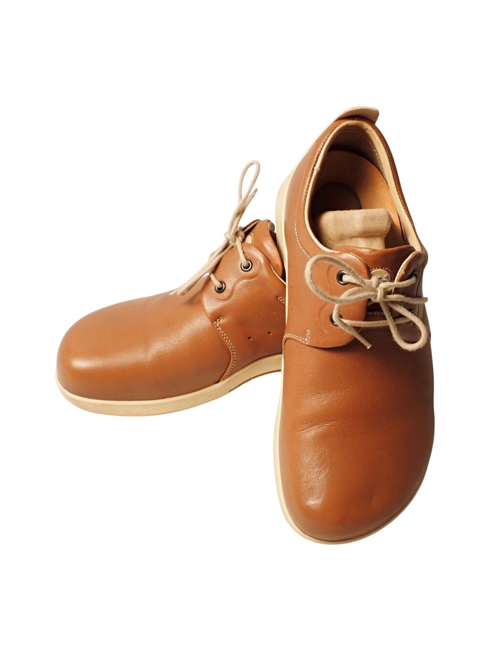 Birkenstock Footprints Leather Oxford Shoes Brown Derby EU 37 US 6 6.5 Cork Sole